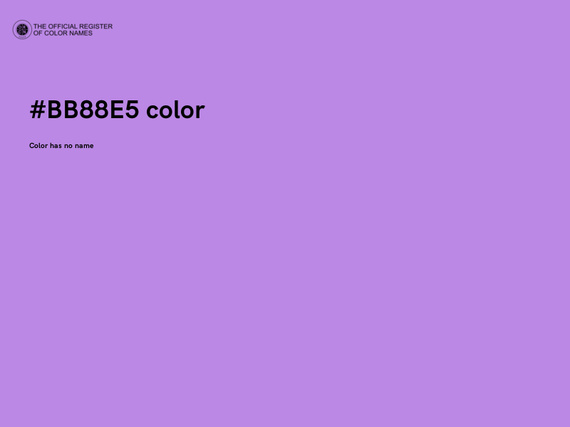 #BB88E5 color image
