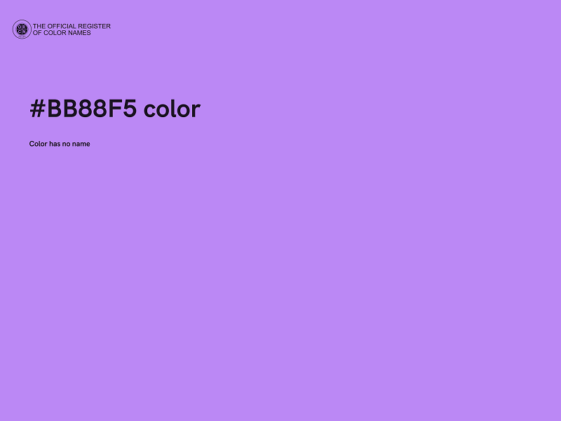 #BB88F5 color image