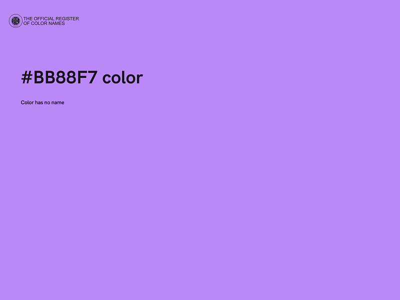 #BB88F7 color image