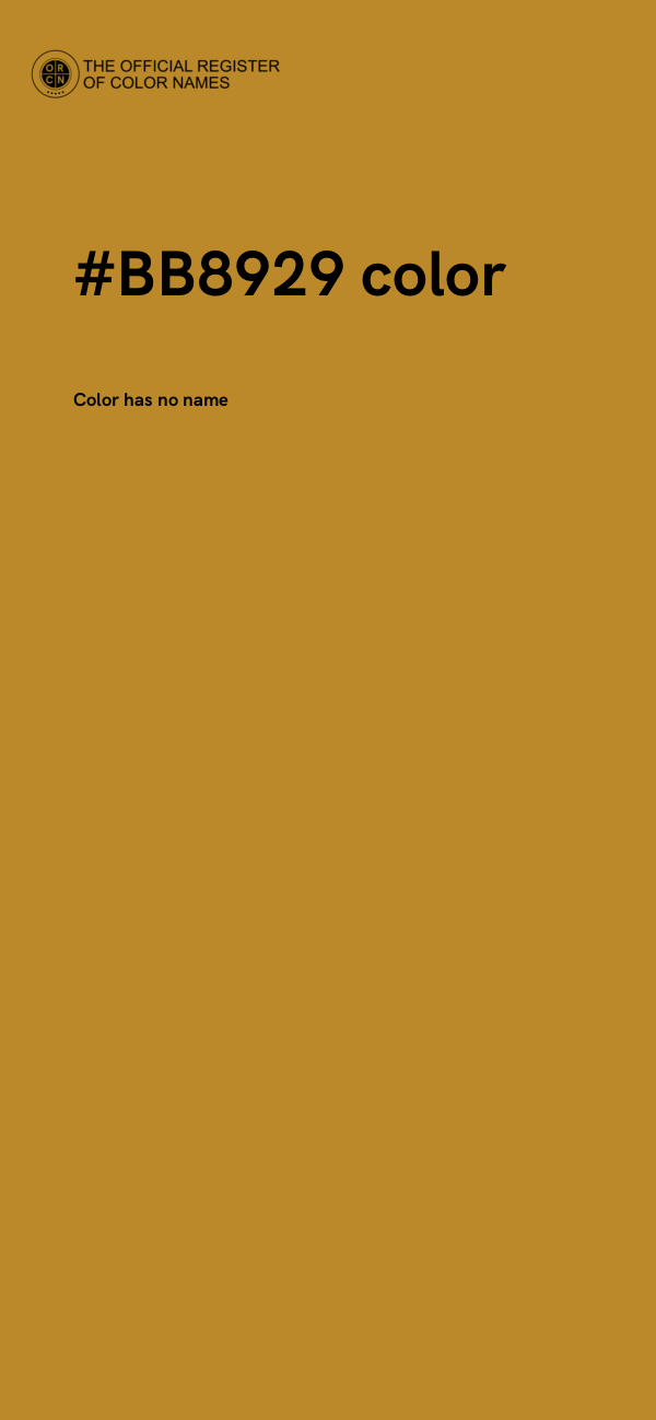 #BB8929 color image