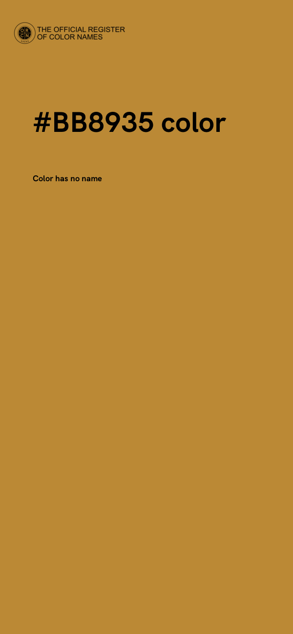 #BB8935 color image