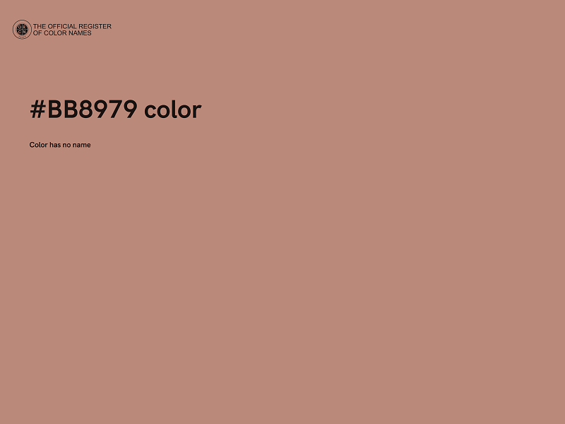 #BB8979 color image