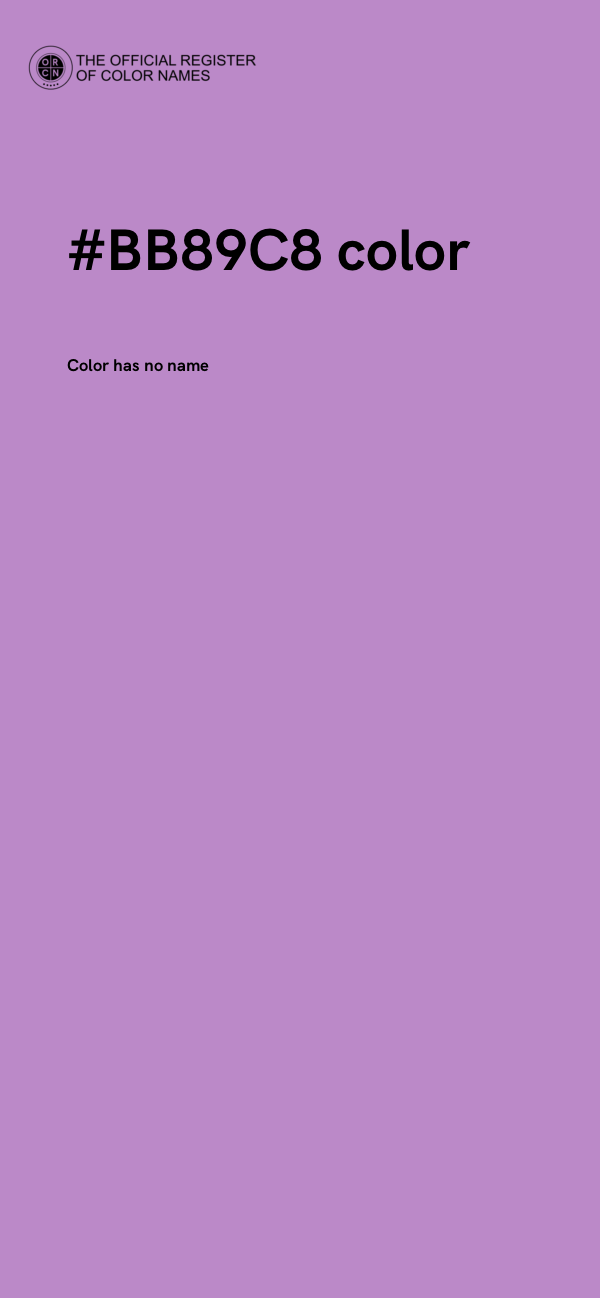 #BB89C8 color image
