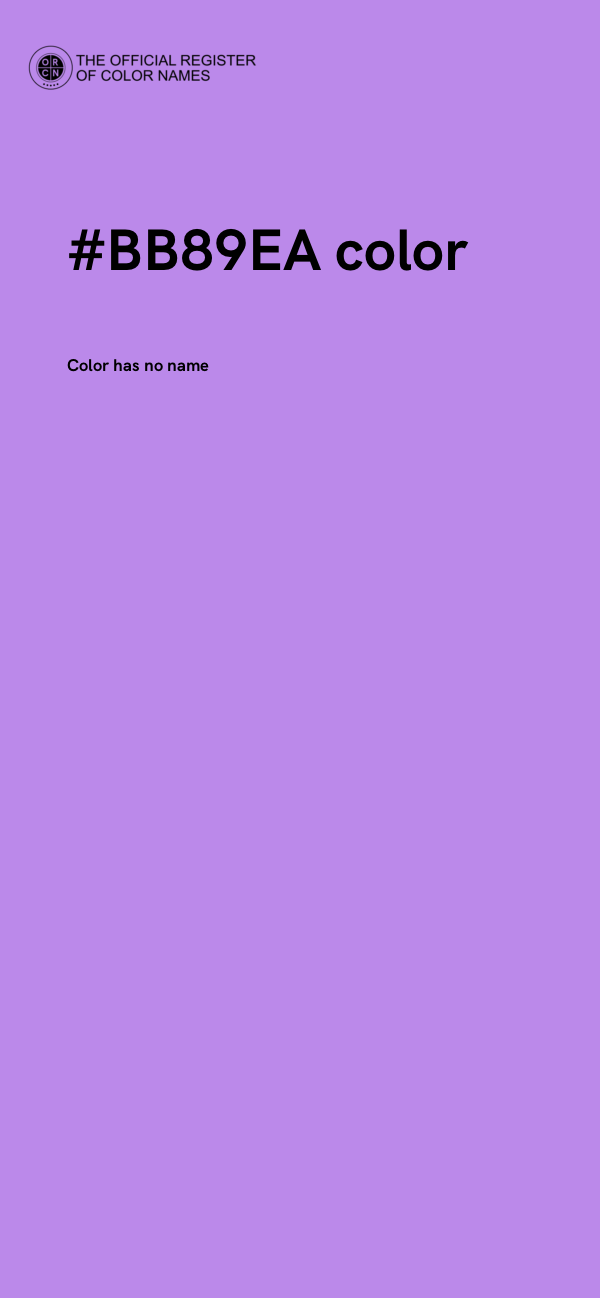 #BB89EA color image
