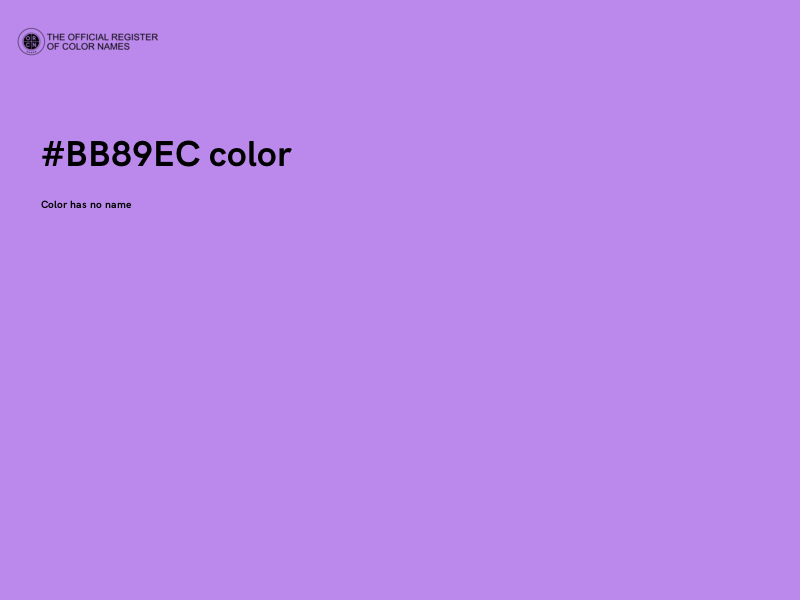 #BB89EC color image
