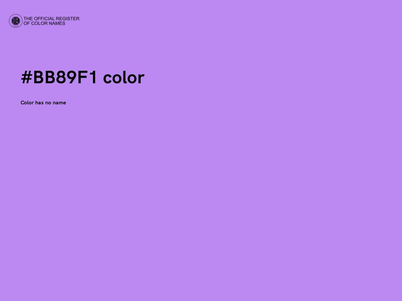 #BB89F1 color image
