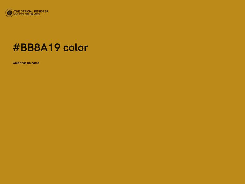 #BB8A19 color image