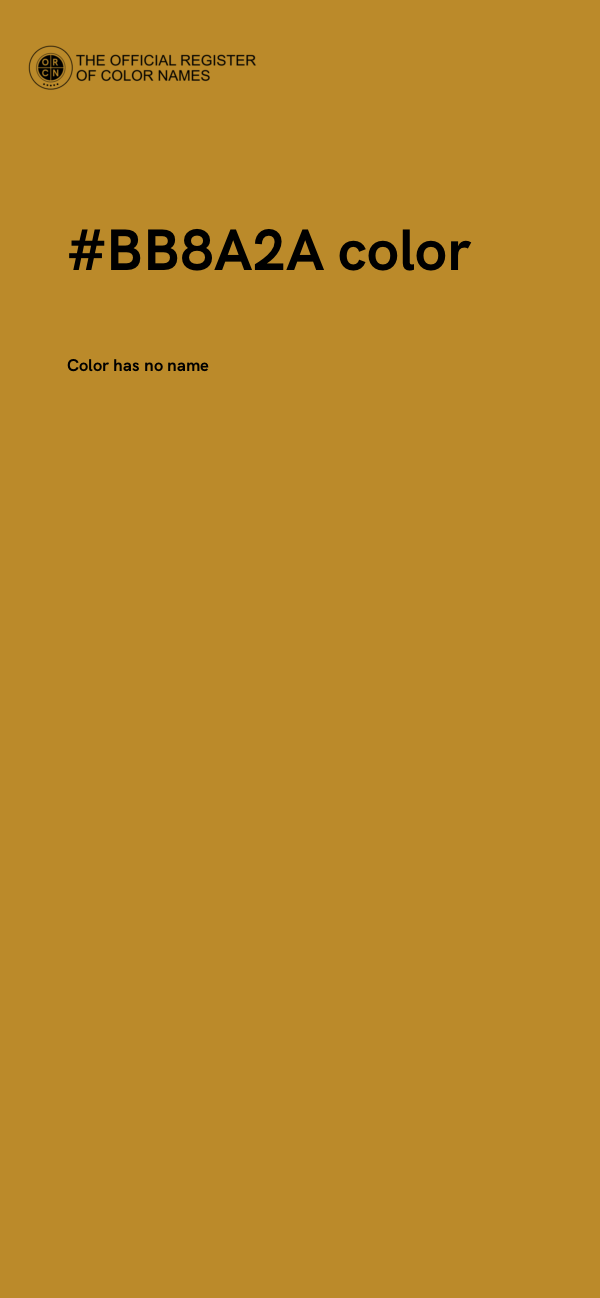 #BB8A2A color image