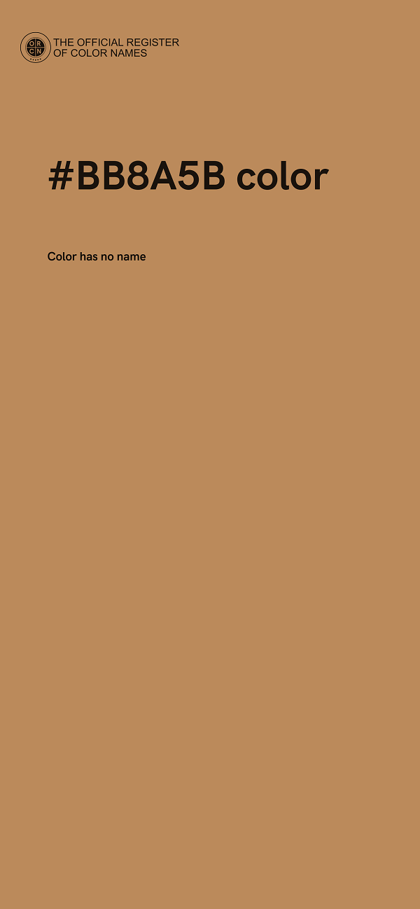 #BB8A5B color image