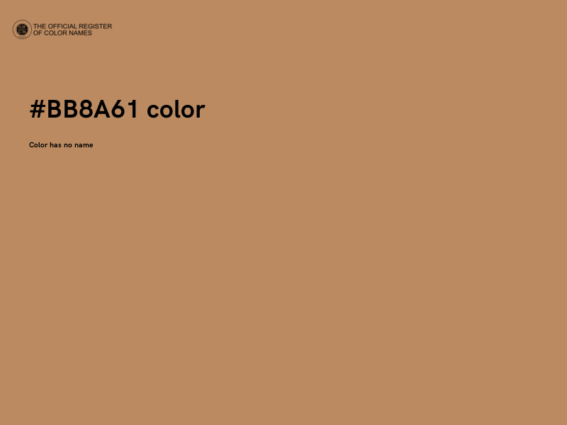 #BB8A61 color image