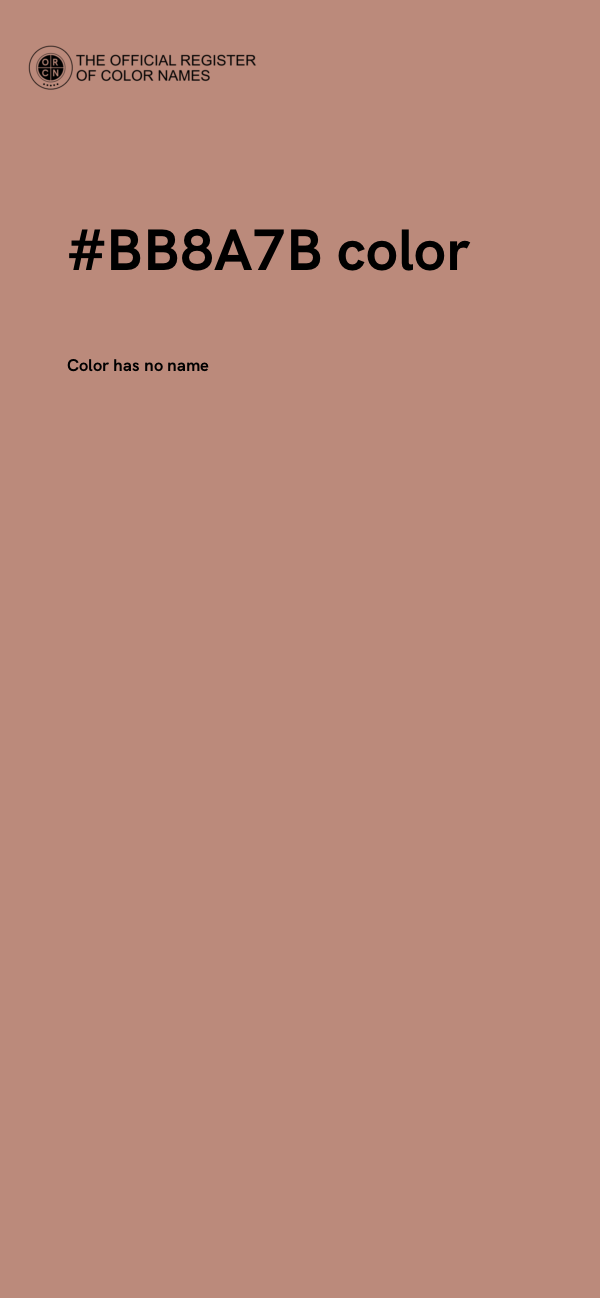 #BB8A7B color image