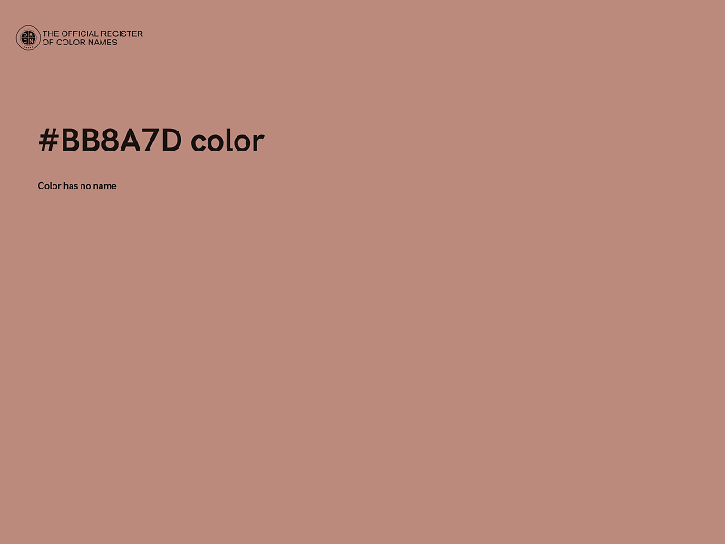 #BB8A7D color image
