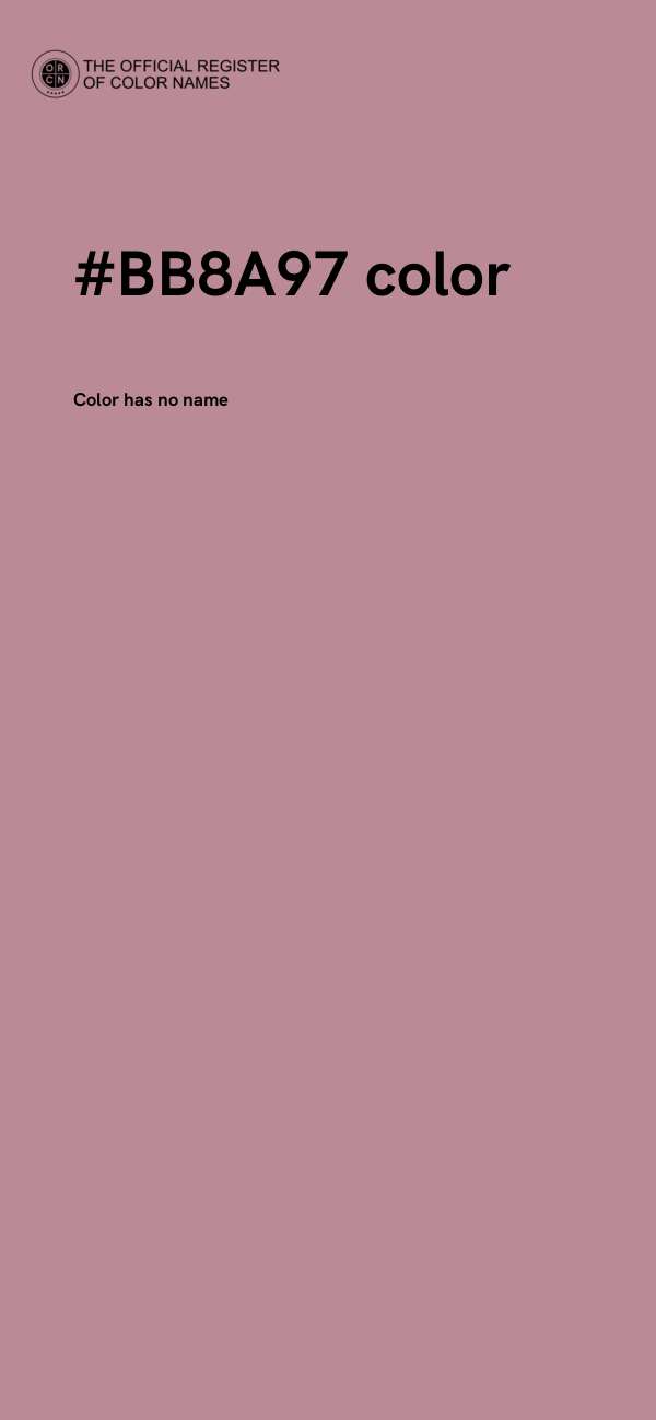 #BB8A97 color image