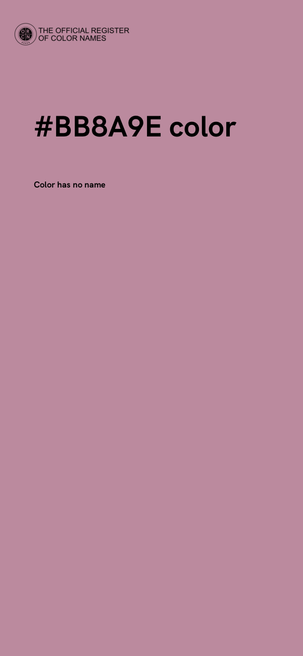 #BB8A9E color image