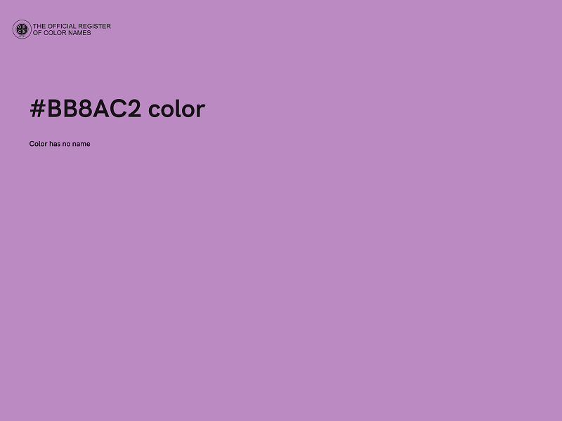 #BB8AC2 color image