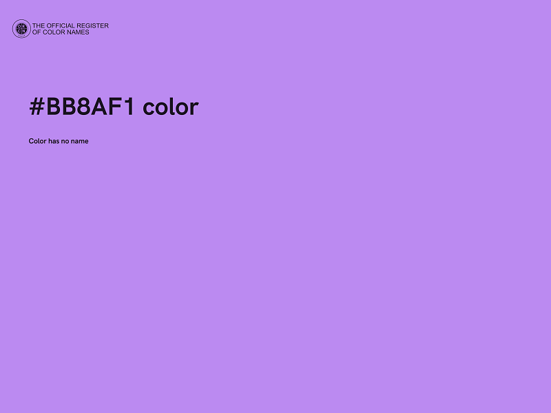 #BB8AF1 color image