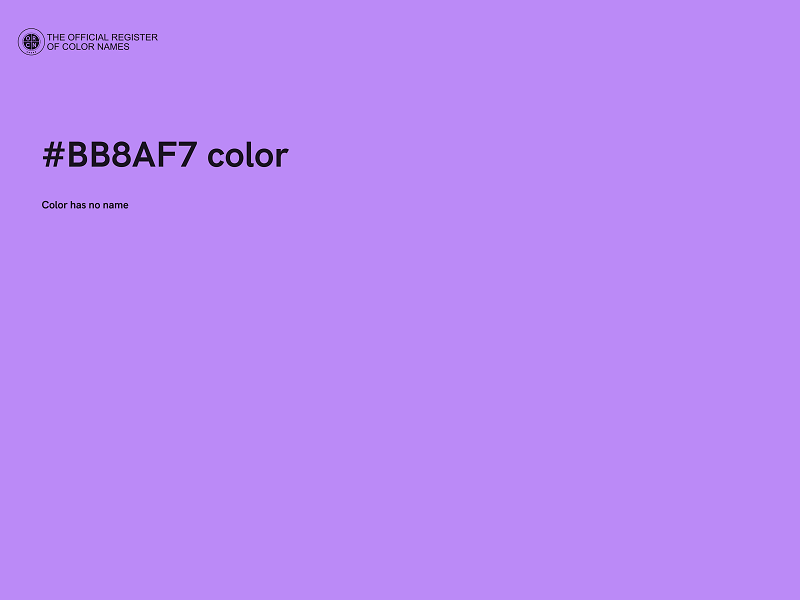 #BB8AF7 color image