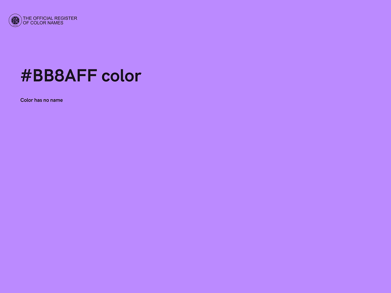 #BB8AFF color image