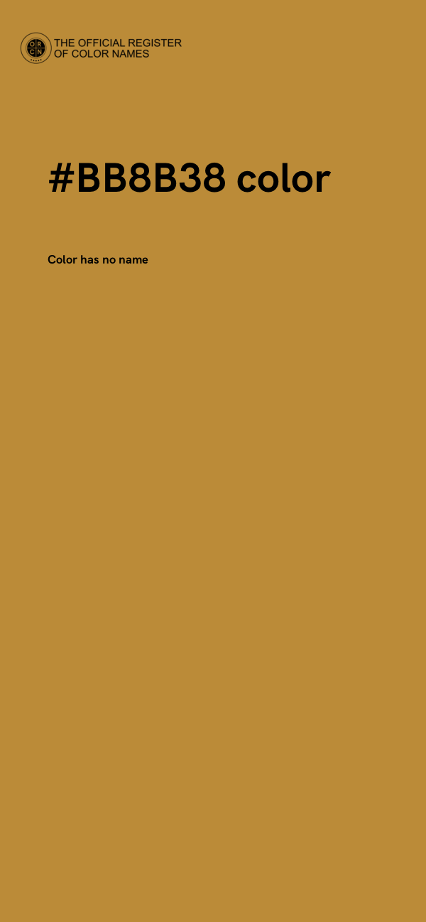 #BB8B38 color image