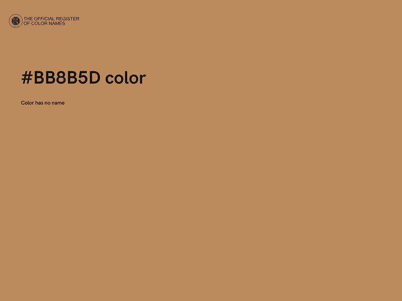 #BB8B5D color image