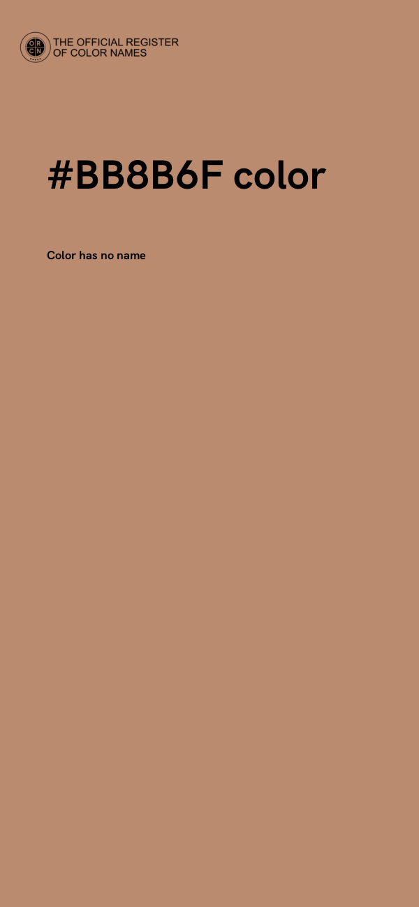 #BB8B6F color image