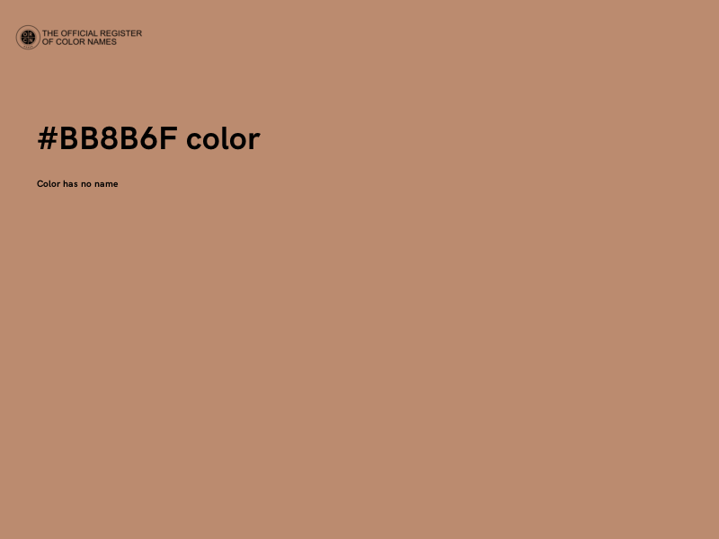 #BB8B6F color image