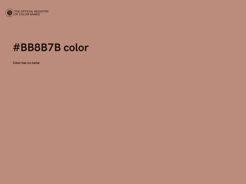 #BB8B7B color image