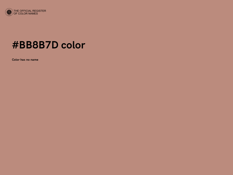 #BB8B7D color image