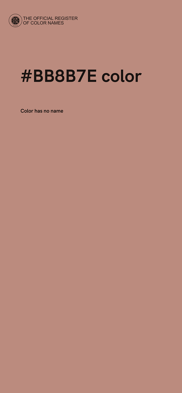 #BB8B7E color image