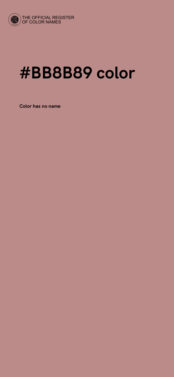 #BB8B89 color image