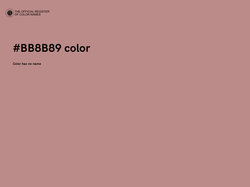 #BB8B89 color image