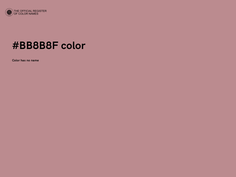 #BB8B8F color image