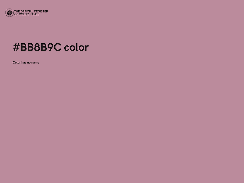 #BB8B9C color image