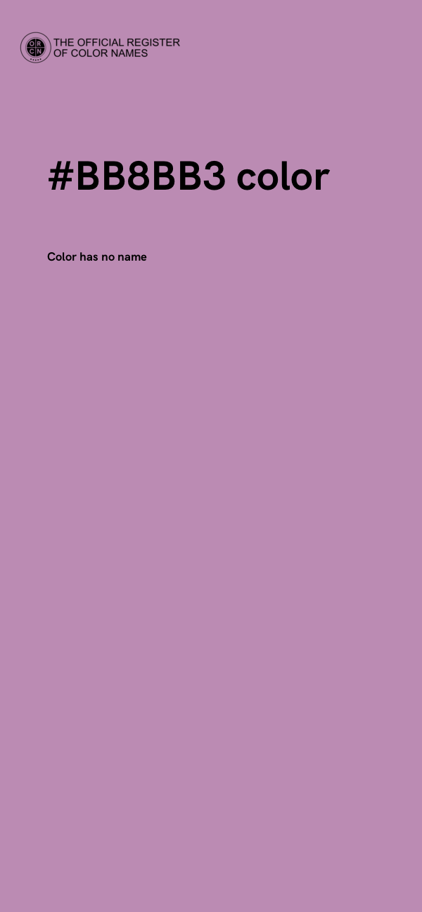 #BB8BB3 color image