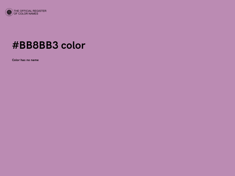 #BB8BB3 color image