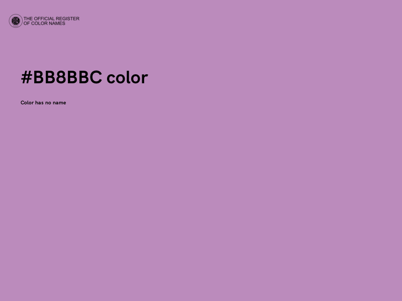#BB8BBC color image
