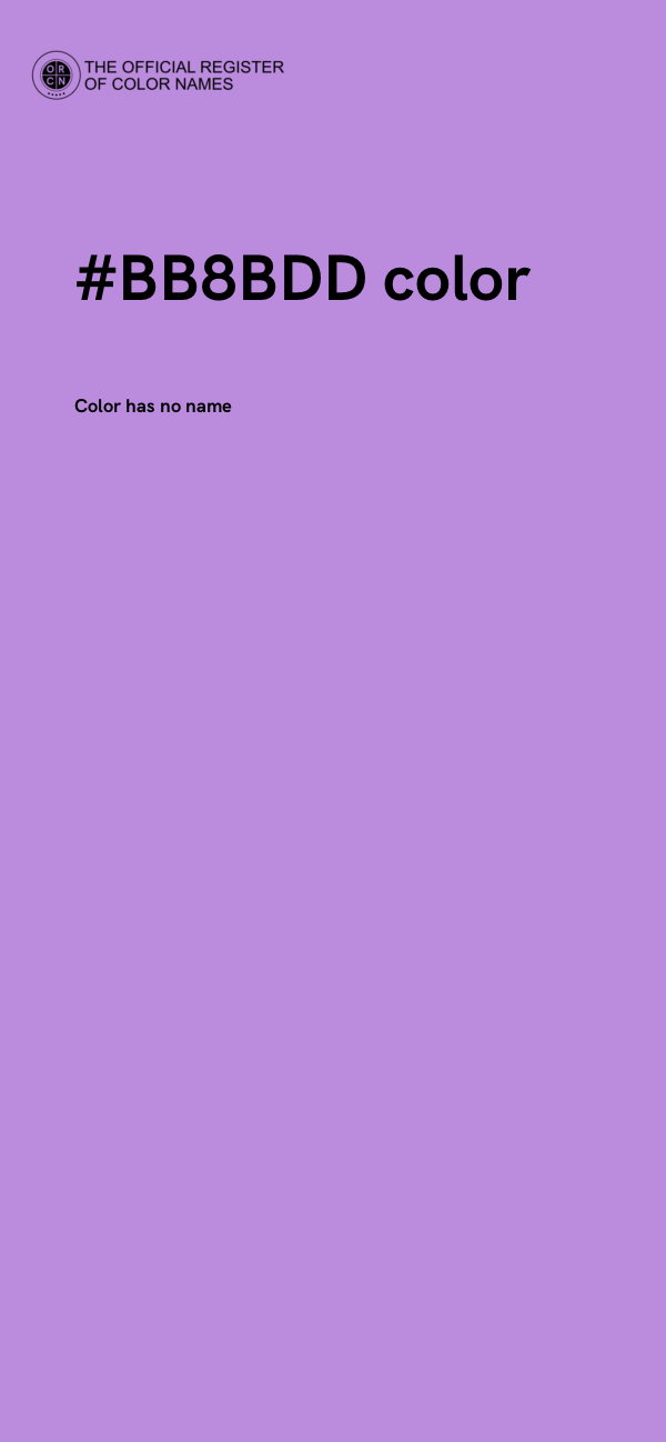 #BB8BDD color image
