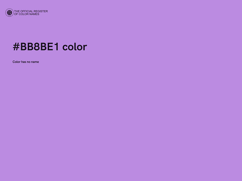 #BB8BE1 color image