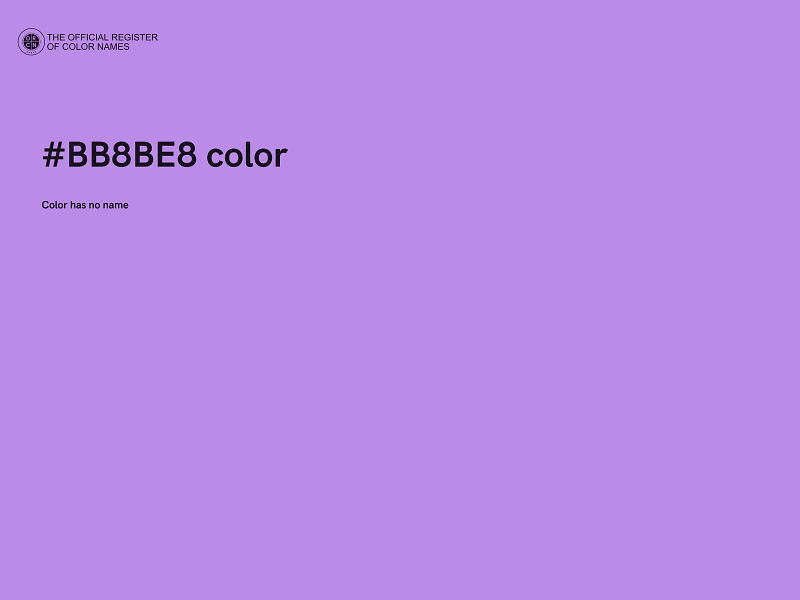 #BB8BE8 color image