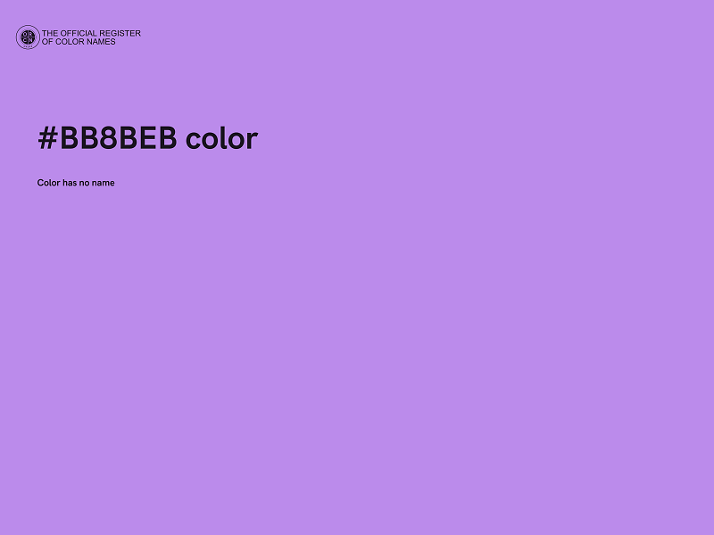 #BB8BEB color image