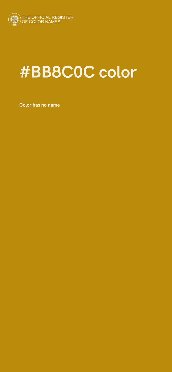 #BB8C0C color image