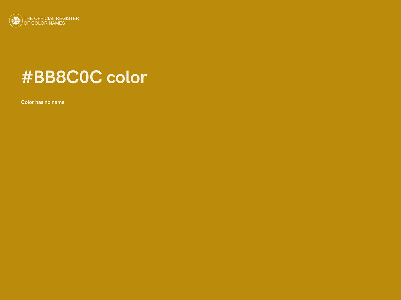 #BB8C0C color image