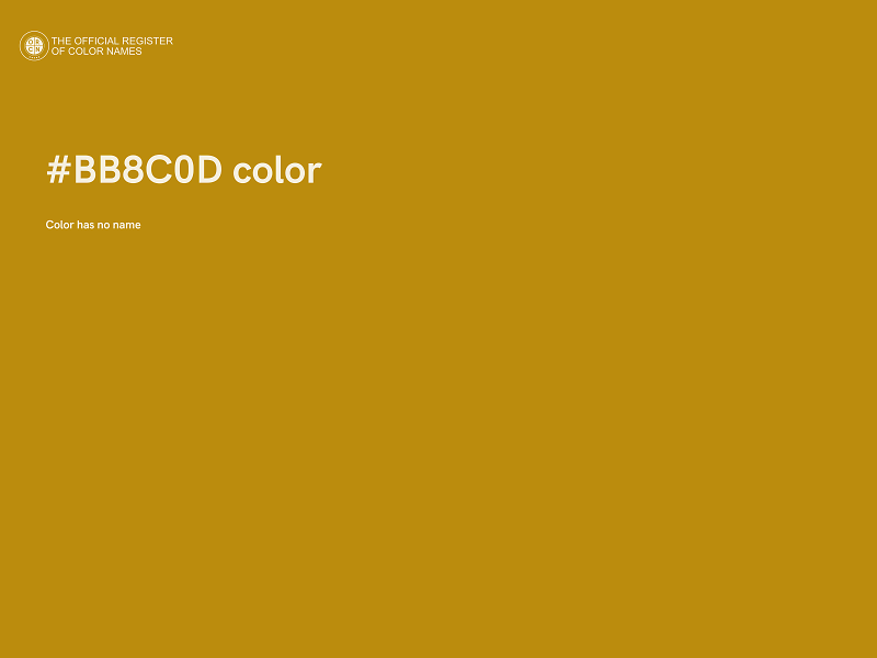 #BB8C0D color image