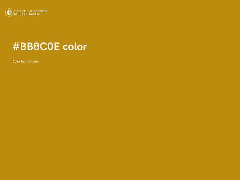 #BB8C0E color image