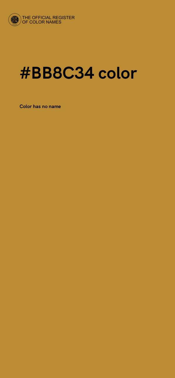 #BB8C34 color image