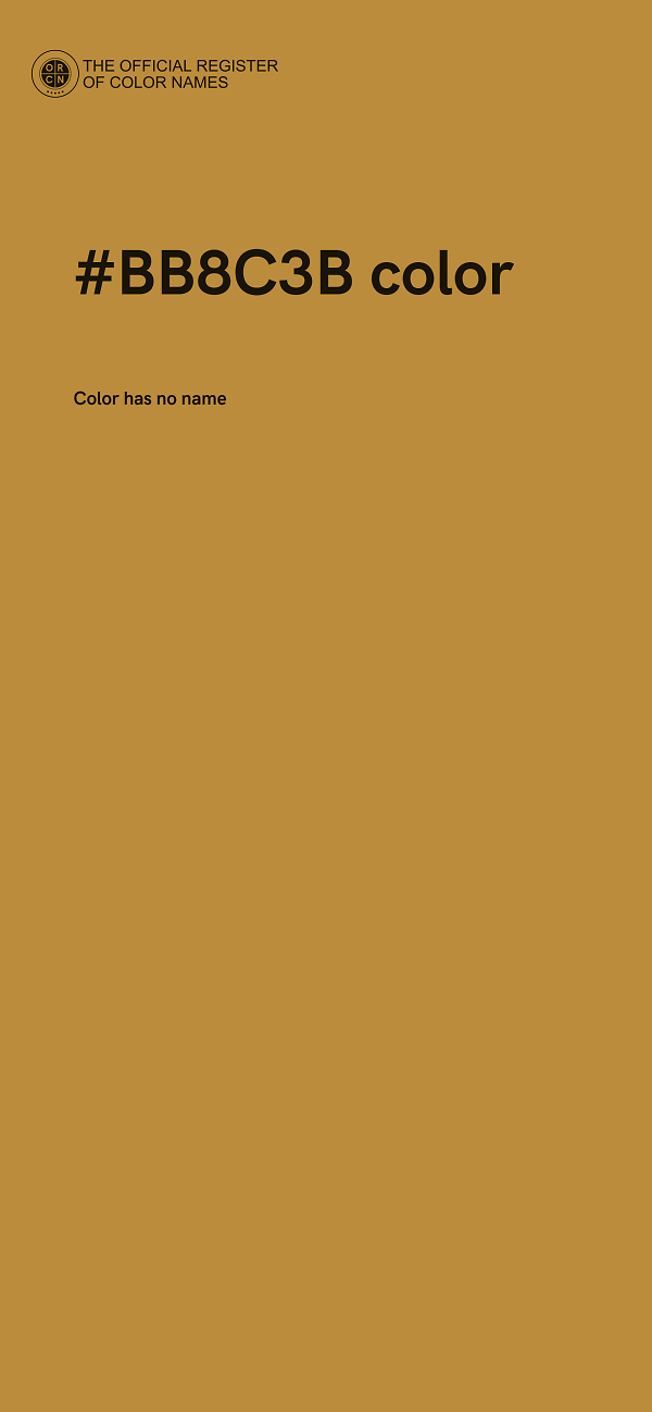 #BB8C3B color image