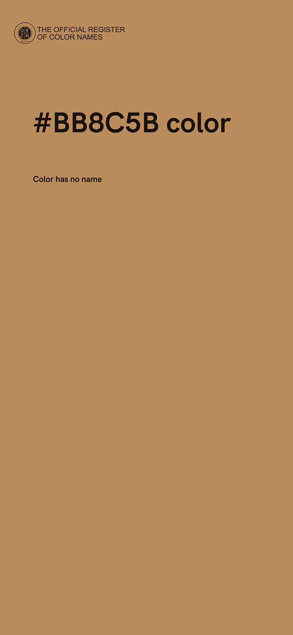 #BB8C5B color image