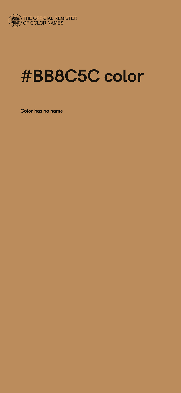#BB8C5C color image