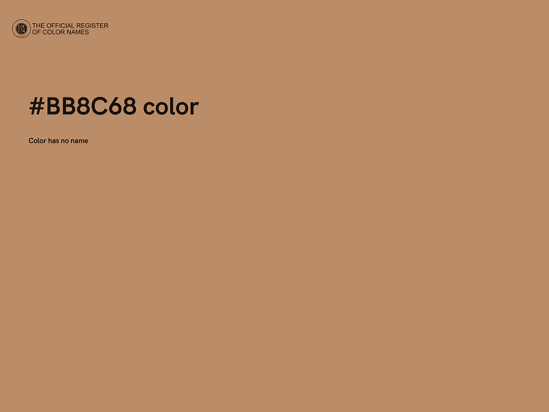 #BB8C68 color image