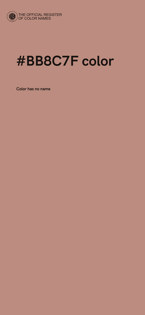 #BB8C7F color image